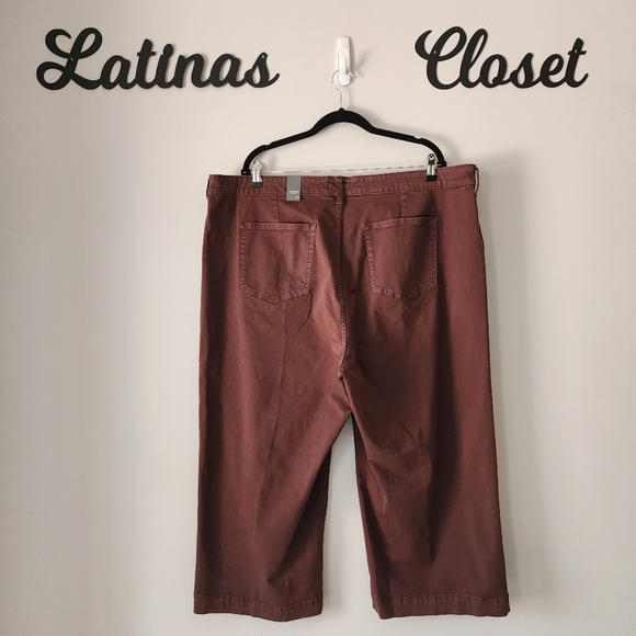 Torrid‎ Crop Wide Leg Stretch Twill Hugh Rise Pant Size Plus 24 NWT - Picture 5 of 12